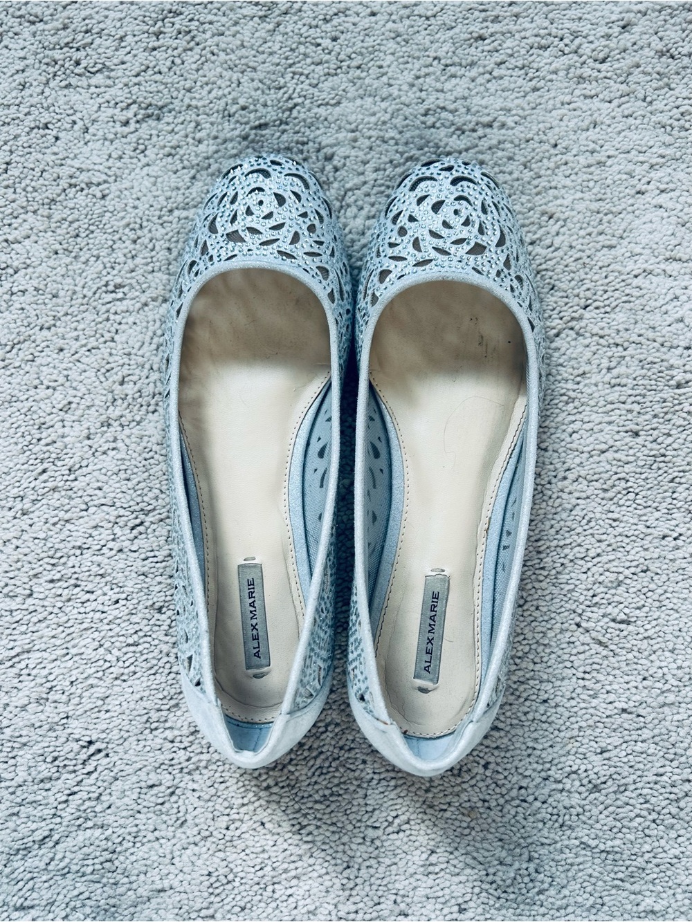 Alex Marie Women's SilverLaser-Cut Ballet Flats